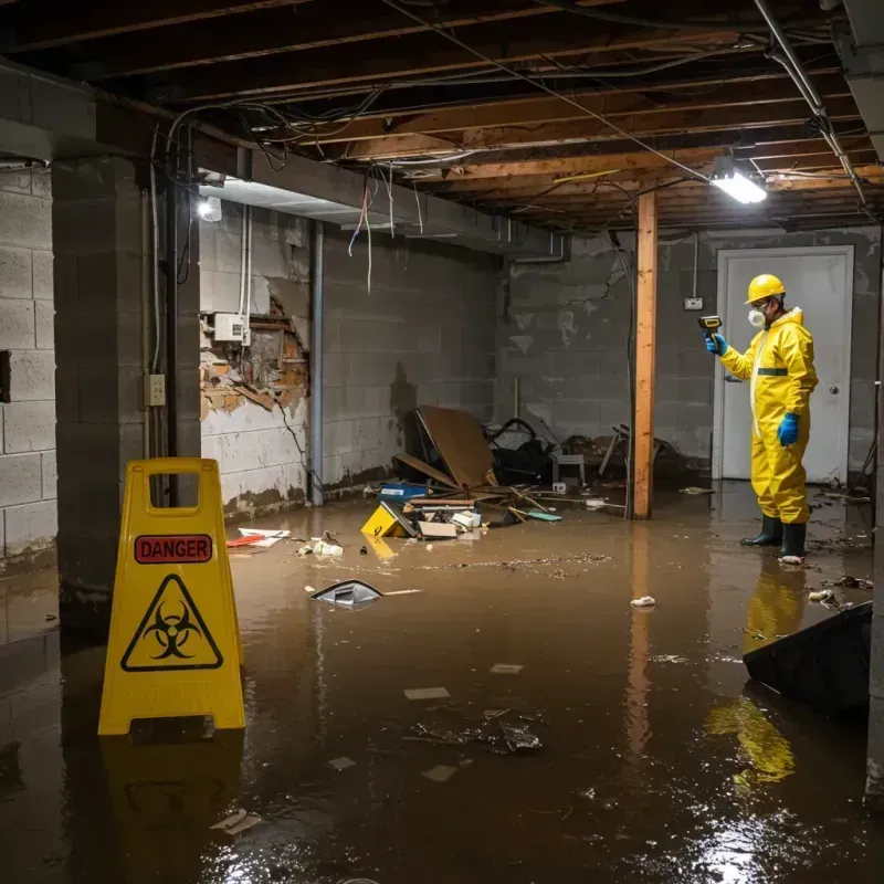 Flooded Basement Electrical Hazard in Pulaski, TN Property